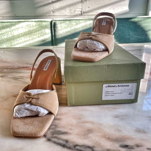 About Arianne Shoes - Nicole Heels in Corduroy Duna by About Arianne